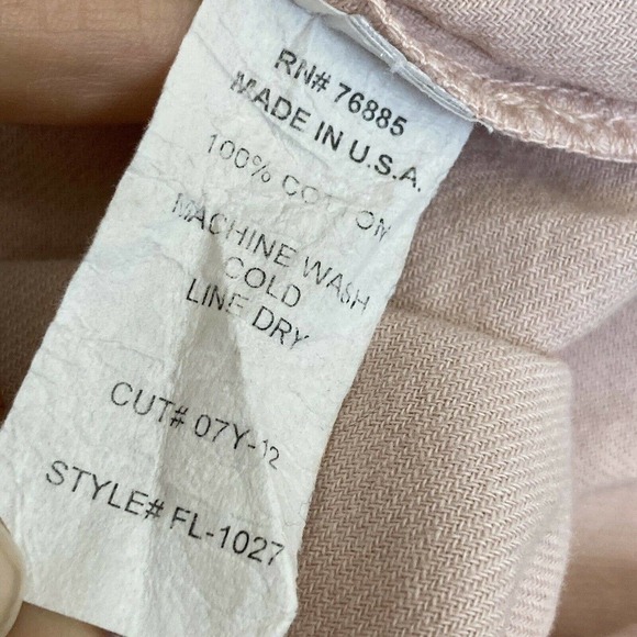 York Street Pink Button Up Collared long sleeve shirt size small - Picture 10 of 11